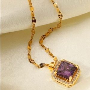 Charm square Necklace